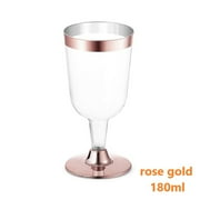 Gold Champagne Flutes Disposable Plastic Champagne Glasses Wedding Party Cocktail Cups Celebration Supplies 21 X 6 X 6